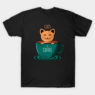 Coffee and Cats T-Shirt